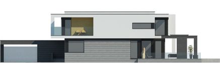 Projekt domu LK&1380 (LKP1212) - elewacja frontowa