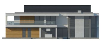Projekt domu LK&1358 (LKP1194) - elewacja tylna