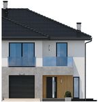Projekt domu Ka123 war.1 S (PKT1356) - elewacja frontowa