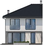Projekt domu Ka123 war.1 S (PKT1356) - elewacja tylna