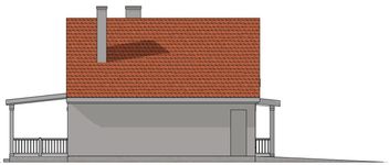 Projekt domu Rodzinny Klasyczny 183 (DZW1000) - elewacja lewa