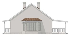 Projekt domu Uroczy Klasyczny 82 (DZW1001) - elewacja prawa