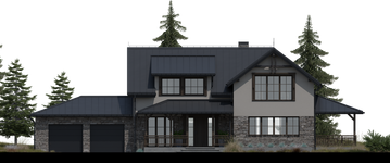 Projekt domu FarmHouse One plus (SBM1002) - elewacja frontowa