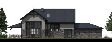 Projekt domu FarmHouse One plus (SBM1002) - elewacja tylna