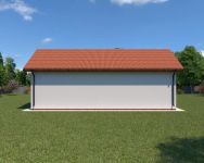 Projekt garażu Planujdom GŻ46 (ABP1131) - elewacja tylna