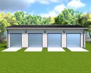Projekt budynku gospodarczego Planujdom G01 (ABP1060) - elewacja frontowa
