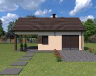 Projekt budynku gospodarczego Planujdom G52 (ABP1111) - elewacja frontowa