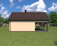 Projekt budynku gospodarczego Planujdom G52 (ABP1111) - elewacja tylna