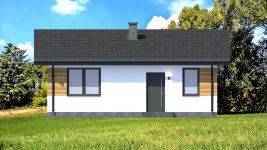 Projekt domu letniskowego Planujdom 037 ABP1101 (ABP1101) - elewacja frontowa