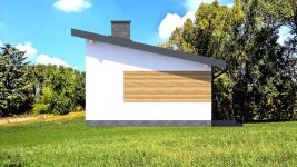 Projekt domu letniskowego Planujdom 037 ABP1101 (ABP1101) - elewacja lewa