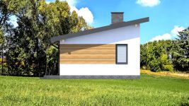 Projekt domu letniskowego Planujdom 037 ABP1101 (ABP1101) - elewacja prawa