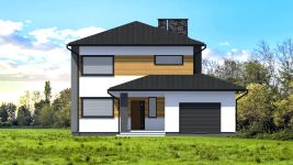 Projekt domu Planujdom 038 (ABP1103) - elewacja frontowa