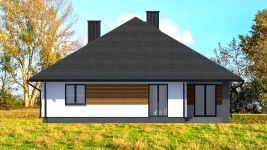 Projekt domu Planujdom 040 (ABP1099) - elewacja tylna