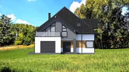 Projekt domu Planujdom 052 (ABP1088) - elewacja frontowa