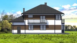 Projekt domu Planujdom 076 (ABP1079) - elewacja tylna