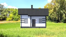 Projekt domu letniskowego Planujdom 119 (ABP1055) - elewacja frontowa