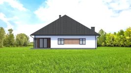 Projekt domu Planujdom 123 (ABP1053) - elewacja tylna