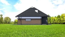Projekt domu Planujdom 130 (ABP1049) - elewacja prawa