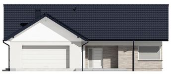 Projekt domu N53-G2 (KKG1047) - elewacja frontowa