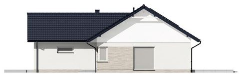 Projekt domu N53-G2 (KKG1047) - elewacja prawa
