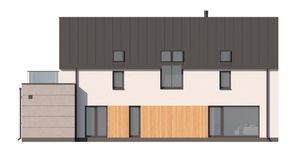 Projekt domu D461 (WAI1556) - elewacja tylna