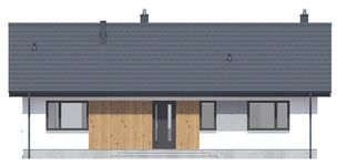 Projekt domu Tracja 2 modern (WOE1225) - elewacja frontowa