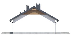 Projekt domu Tracja 2 modern (WOE1225) - elewacja prawa