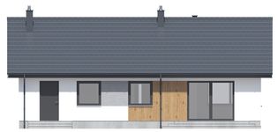Projekt domu Tracja 2 modern (WOE1225) - elewacja tylna