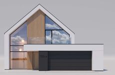 Projekt domu HomeKoncept 130 A wariant 03 (KRX1306) - elewacja frontowa