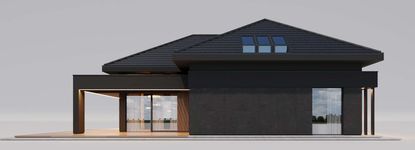 Projekt domu HomeKoncept 148 (KRX1307) - elewacja tylna