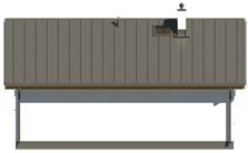 Projekt garażu G18 (BSA2404) - elewacja tylna