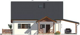 Projekt domu Koniczynka 2 (BSA2405) - elewacja frontowa
