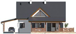 Projekt domu Koniczynka 2 (BSA2405) - elewacja tylna