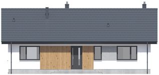 Projekt domu Tracja 2 modern OZE (WOE1226) - elewacja frontowa
