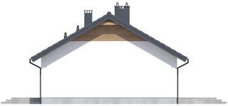Projekt domu Tracja 2 modern OZE (WOE1226) - elewacja prawa