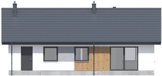 Projekt domu Tracja 2 modern OZE (WOE1226) - elewacja tylna