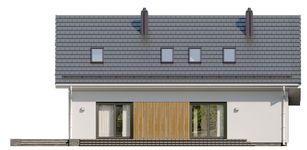 Projekt domu Fila 2 (BSE1290) - elewacja tylna
