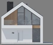 Projekt domu NewHouse 758 (KRZ1165) - elewacja frontowa