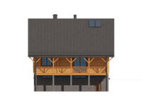 Projekt domu Olchowa dw 9 (KRP2837) - elewacja tylna