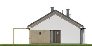 Projekt domu w Zaciszu Komfort + (WBF1006) - elewacja lewa