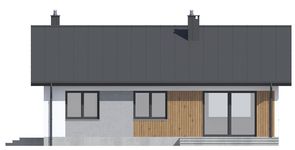 Projekt domu Tania 6 Szkielet drewniany (WOE1227) - elewacja tylna