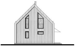 Projekt domu L-302 Weranda (SLU1064) - elewacja lewa