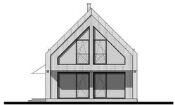 Projekt domu L-302 Weranda (SLU1064) - elewacja prawa