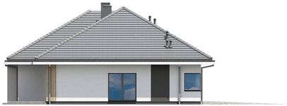 Projekt domu Ka301 (PKT1359) - elewacja lewa