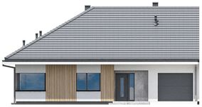 Projekt domu Ka301 S (PKT1360) - elewacja frontowa
