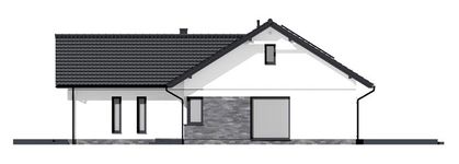 Projekt domu N55-G2 (KKG1048) - elewacja prawa