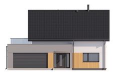 Projekt domu D460 (WAI1549) - elewacja frontowa