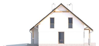 Projekt domu Biała z garażem 1-st. [A-ZBL] (WRF2484) - elewacja prawa