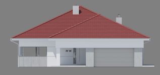 Projekt domu NewHouse 767 w1 red (KRZ1170) - elewacja frontowa