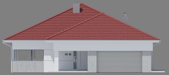 Projekt domu NewHouse 767 w1 red (KRZ1170) - elewacja frontowa